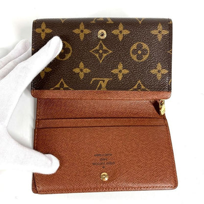 Louis Vuitton Bifold Wallet Portefeuille Trésor M61736 Monogram Canvas Brown