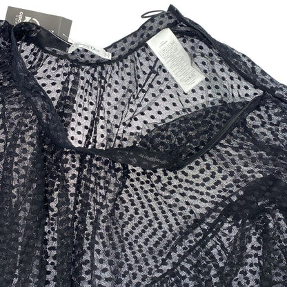 Christian Dior 111j64 A8505 Tulle Dot Skirt Women Black I 42