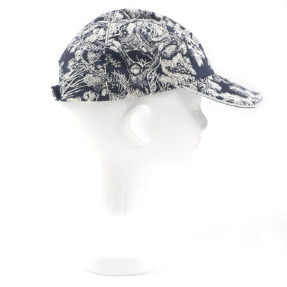  Christian DIOR 24tjv922x134 Toile Du Jouy D-player Hat White Navy 59 Made In