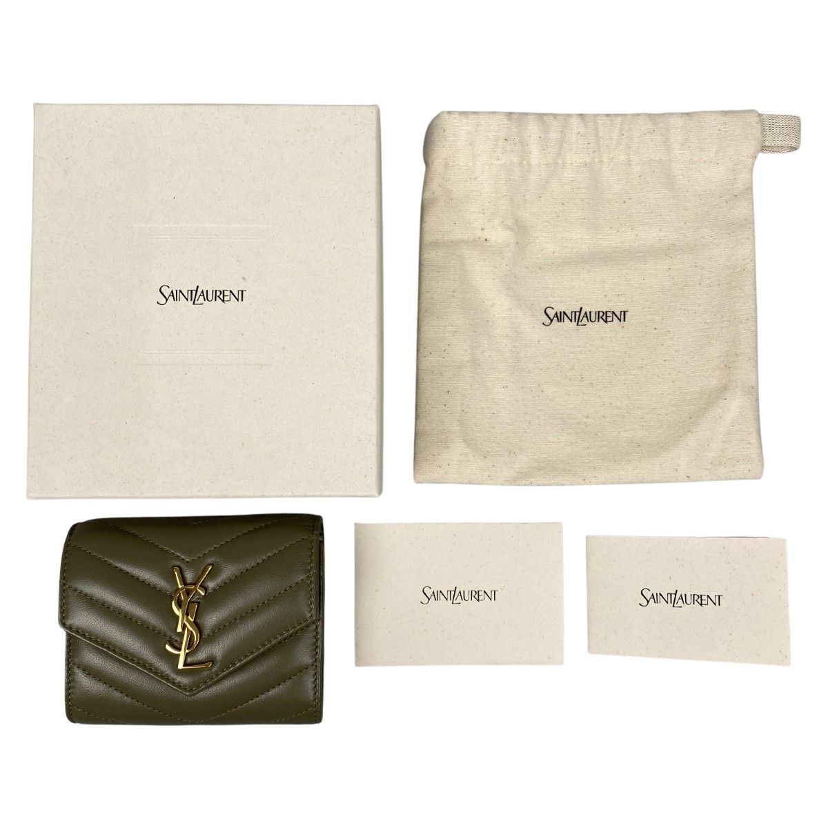 Saint Laurent Monogram YSL Cass Andra Multi Wallet Trifold