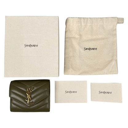 Saint Laurent Monogram YSL Cass Andra Multi Wallet Trifold