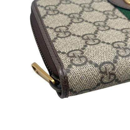 Gucci Bi-Fold Long Wallet Ophidia Zip-Around Wallet 838619 GG Pattern Double G