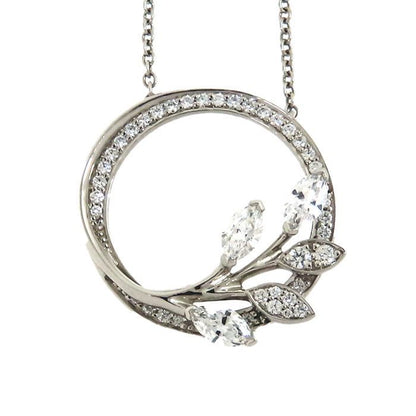 Tiffany & Co Tiffany & Co Victoria Vine Circle Small Diamond Necklace Pt950