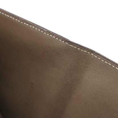 Hermes Trifold Wallet Click 12 Vaux Epson Etoupe Silver Hardware Grained C