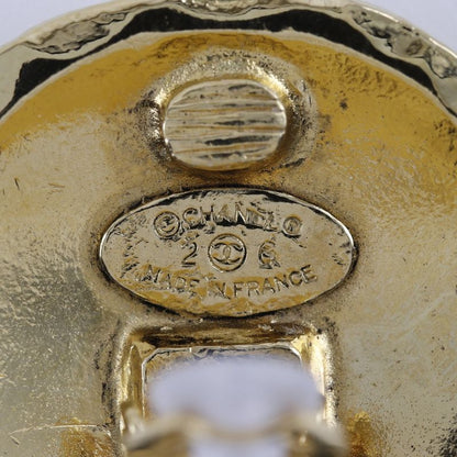 Chanel Coco Mark Matelasse Vintage Gold Plated 26 Ladies 39.8g Earrings