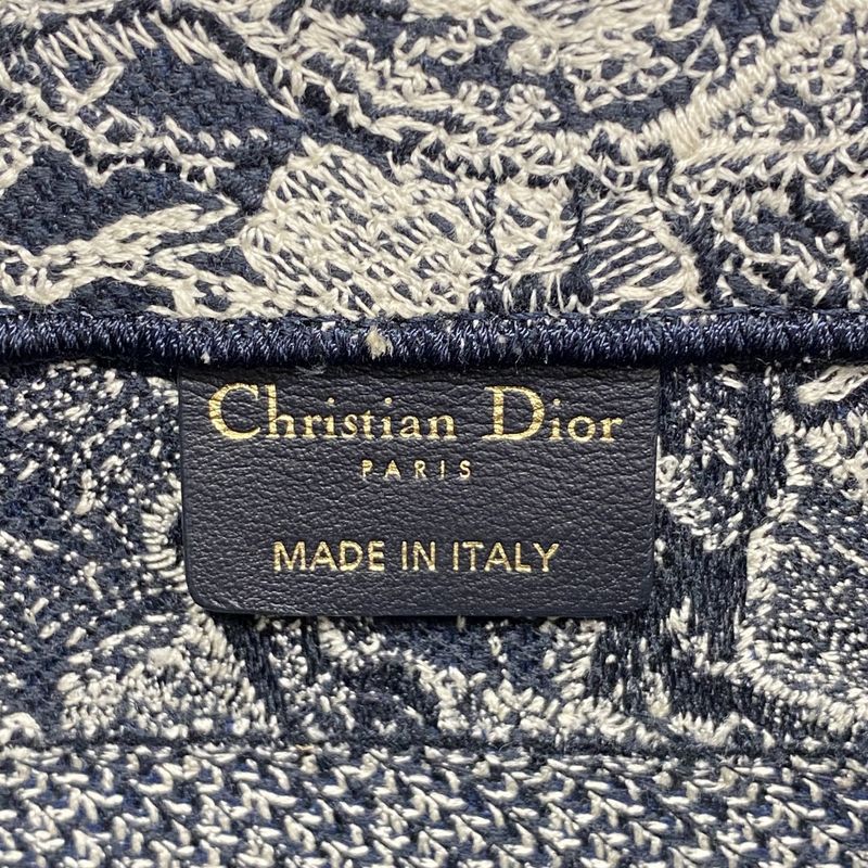Christian Dior Tote Bag Book Tote Canvas Black Women's