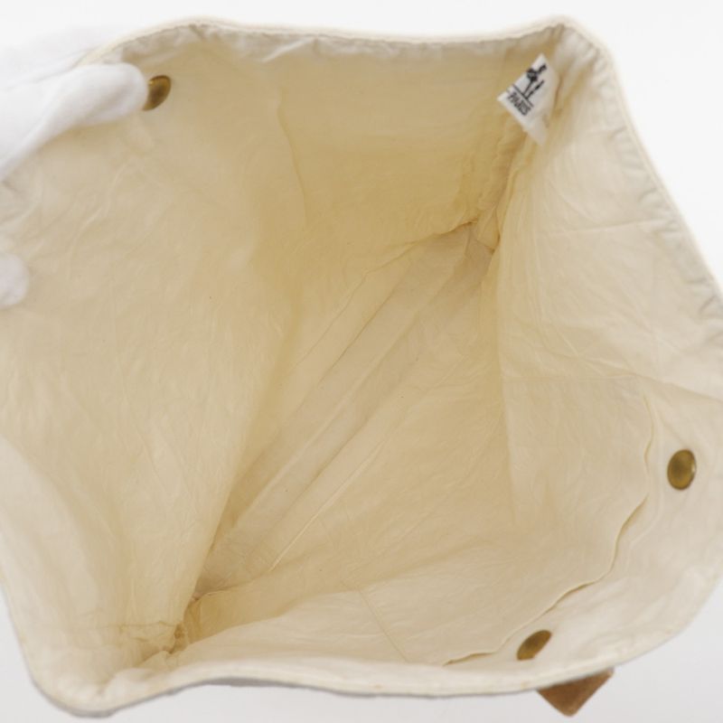 Hermes Amedava Tote GM Cotton White Unisex Handbag