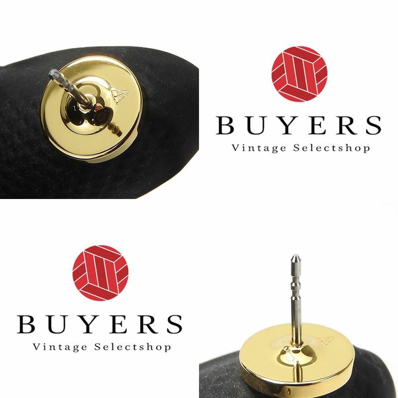 Hermes Stud Earrings Chaine D'ancre White Gold Plated GP Approx 4.7g Accessory