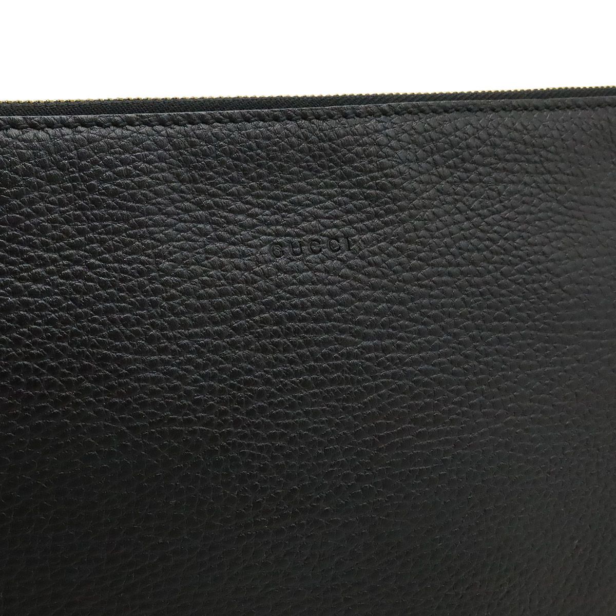 Gucci Bamboo Tassel Clutch Bag Second Bag Leather Black Gold Hardware Outlet