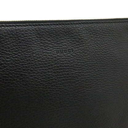 Gucci Bamboo Tassel Clutch Bag Second Bag Leather Black Gold Hardware Outlet