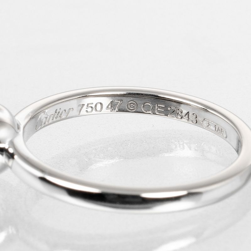 Cartier D'amour Diamants Légers 18kwhite Gold × Diamonds #7 Ladies 2.4g Ring