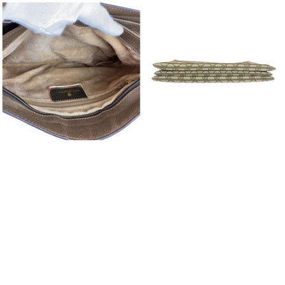 Gucci Vintage Old Gucci Sherry Line Brown GG Supreme Canvas Handbag Shoulder