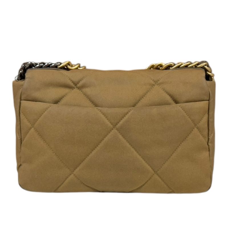 Chanel 19 Shoulder Bag Cotton Canvas As1160 Brown Ladies Chanel  Chanel
