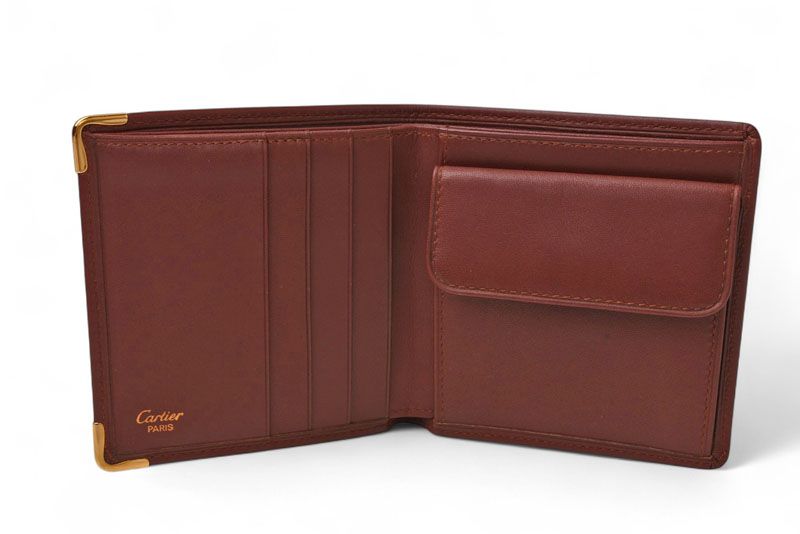 Cartier Fold Wallet Vintage Cartier Men's Must De Cartier Bordeaux 73184192