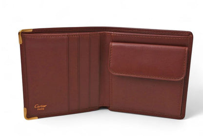 Cartier Fold Wallet Vintage Cartier Men's Must De Cartier Bordeaux 73184192