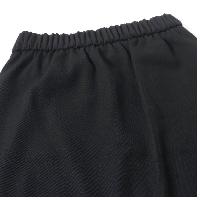 CHANEL P46707v34279 100% Wool Coco Mark Button Pleated Skirt Black 34 Made In