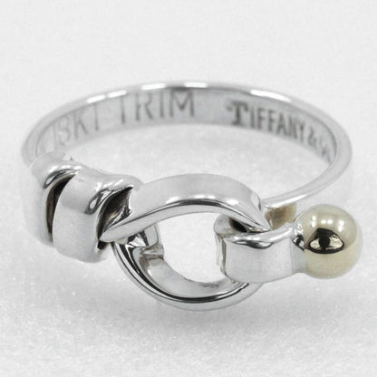 Tiffany & Co Love Knot Vintage 18K Yellow Gold And 925 Silver Size 9.5 Ladies