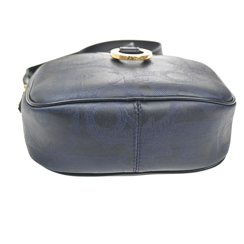Christian DIOR Shoulder Bag Navy Leather 32ka674