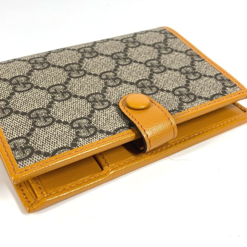 Gucci Passport Case Retro Logo 724562 GG Supreme Canvas Yellow