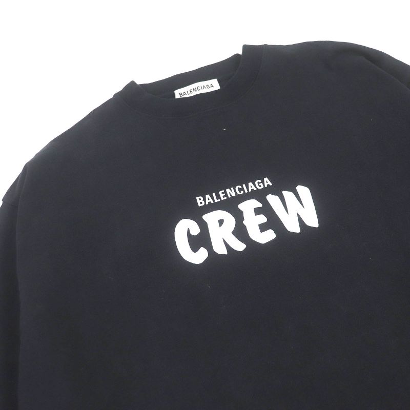 Balenciaga 20SS 620941 100% Cotton CREW Logo Print Short Sleeve Short Sleeve