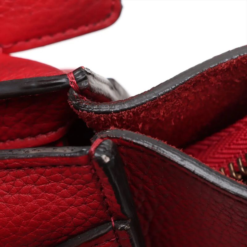 Celine Luggage Micro Shopper Leather Handbag Tote Women's EEE Cw67-1