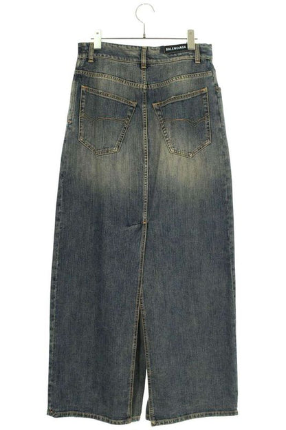 Balenciaga 750035 Tnw65 Skirt Docking Denim Pants Men's XS