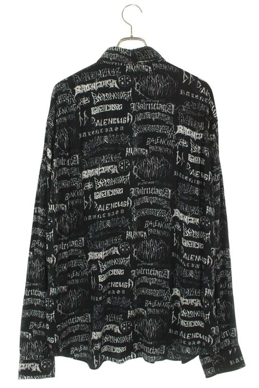 Balenciaga 662983 Tple7 Logo Print Long Sleeve Shirt Men 37