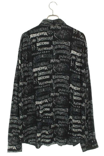 Balenciaga 662983 Tple7 Logo Print Long Sleeve Shirt Men 37
