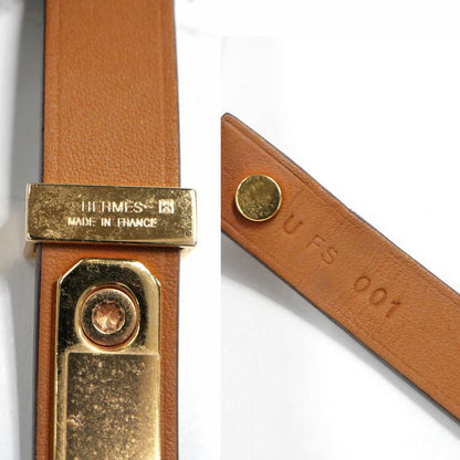 Hermes Ass Doucle Bracelet Etoupe Gold Hardware U Engraved Voswift