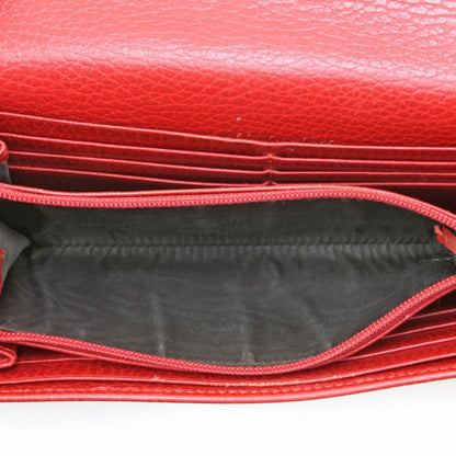 Gucci Long Wallet Double G Continental Wallet 456116 Red