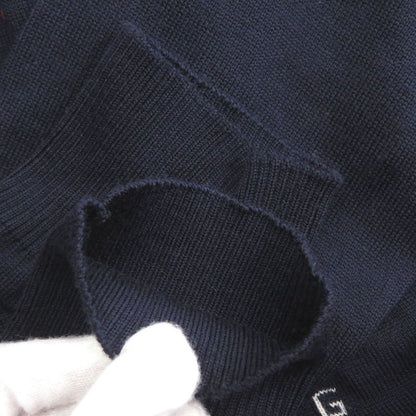 Gucci V-neck Wool Size L Navy Knitted Sweater 0978 Gucci