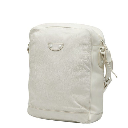 Balenciaga Reporter Crossbody Shoulder Bag 272862 White Leather Women Balenciaga