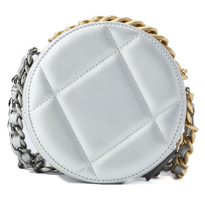 Chanel Shoulder Bag Tote Bag Chanel 19 Matelasse Chain Shoulder Lambskin Silver