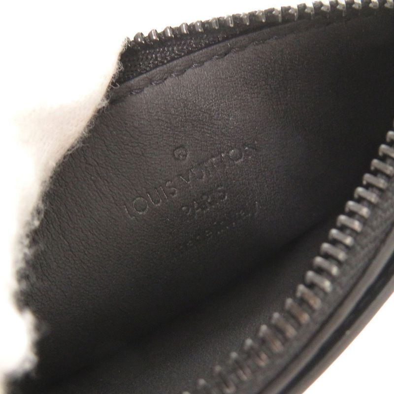 Louis Vuitton Coin Card Holder Monogram Shadow M82245 IC Chip Black Coin Case