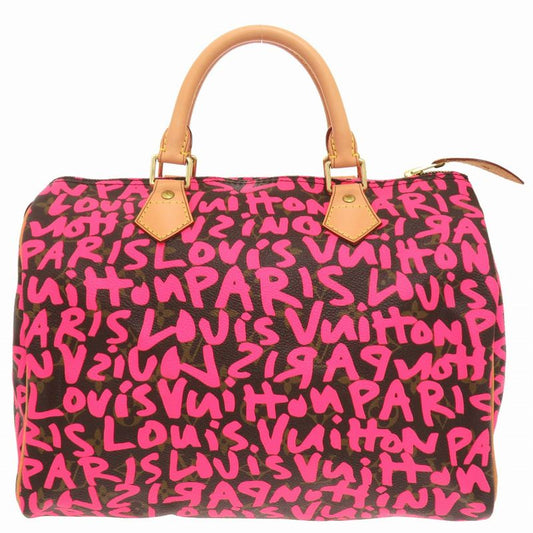 Louis Vuitton Speedy 30 Monogram Graffiti Fuchsia M93704 Handbag LV 1532 Louis