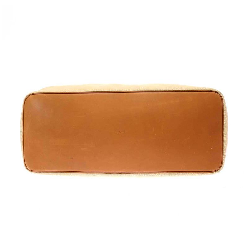 Saint Laurent Paris Leather Trimmed Canvas Duffel Bag 773705 09 23 Brownish