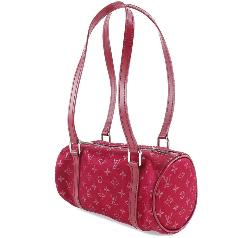 Louis Vuitton Little Papillon M92353 Monogram Satin Red Th0092 Ladies Handbag