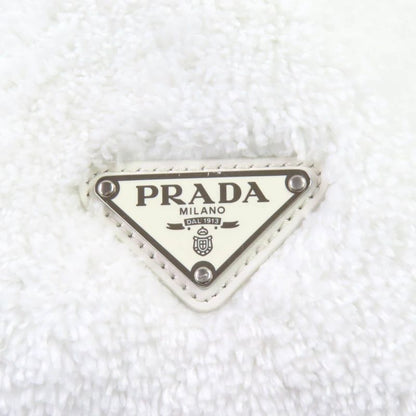 Prada 1 Bg130 Spugna Polyester Cowhide Triangle Logo Soft Terry Leta Ring