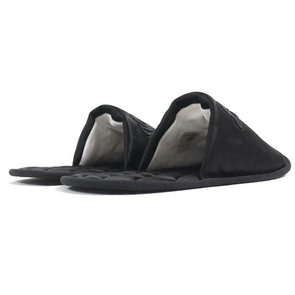 Louis Vuitton LV Sweet Line Logo Embroidery Satin Slippers Room Shoes Black
