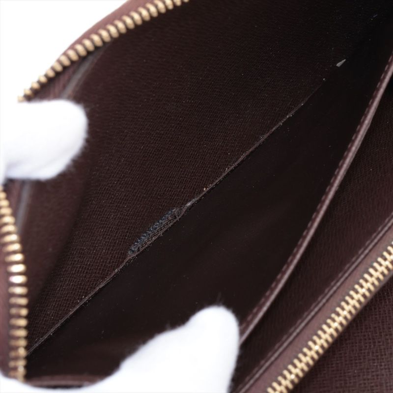Louis Vuitton Damier Zippy Organizer Round Zip Wallet Long Wallet N60003 Brown
