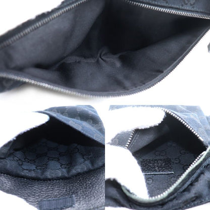 Gucci GG Canvas Belt Bag Waist Bag Black 28566 Body Bag Men's Preowned