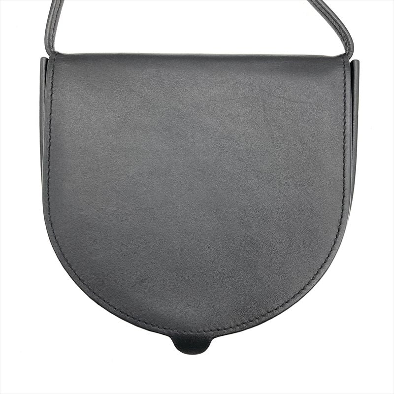 Loewe Heel Pouch Mini Shoulder Bag Leather 102208 Engraved Black Wallet Women