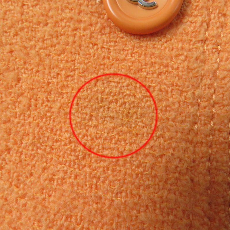 CHANEL Vintage 96P P06565v04632 Wool Nylon Coco Mark Button Tweed Tailored