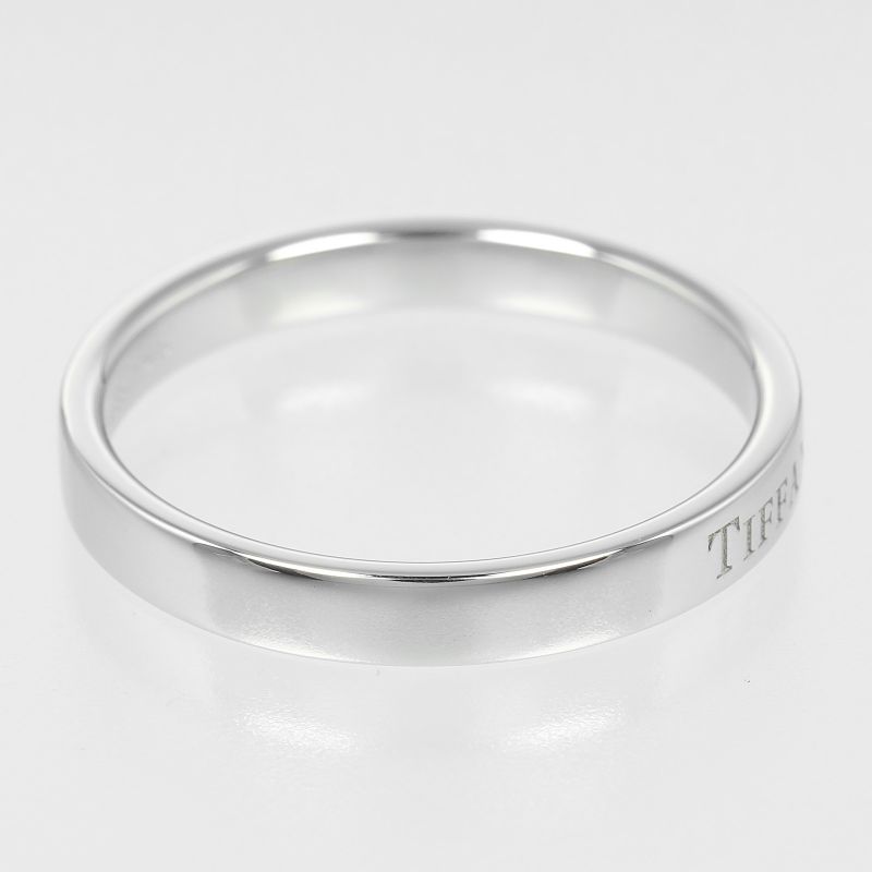Tiffany & Co Band Ring 3mm (0.12in) Model Pt950platinum 17.5 Men's 5g Ring