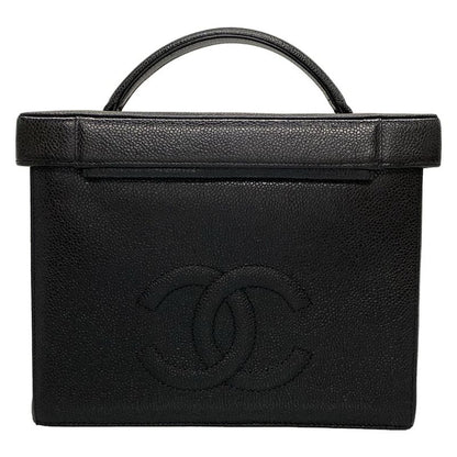 Chanel Vanity Bag - Black With Gold Hardware / Mirror