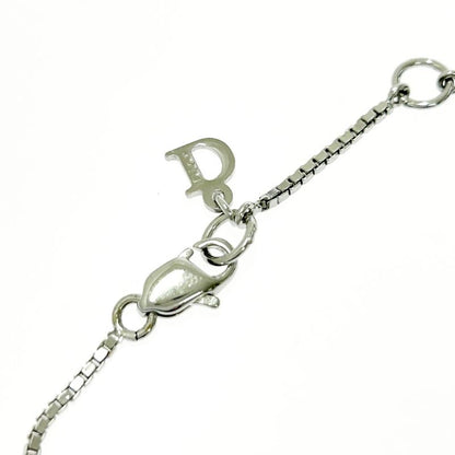 Christian Dior Metal Dog Tag Plate Bracelet Silver 412180 Bracelet