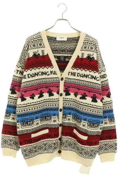 Celine 21SS 2a08l715m Wool Jacquard Loose Cardigan Men's XL