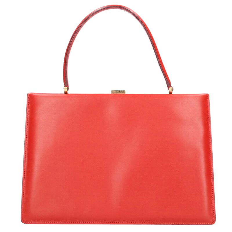 Celine Clasp Medium Leather Handbag Women
