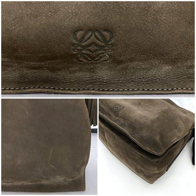 Loewe Drawstring Shoulder Bag Flamenco 30 Brown Anagram