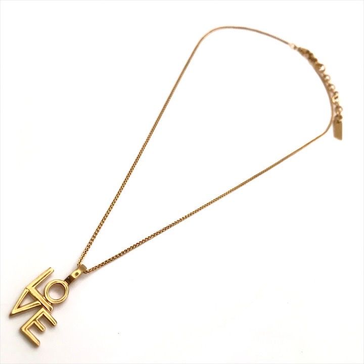 Saint Laurent Love Necklace Gold